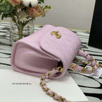 Chanel Mini Flap Bag Pink with top handle