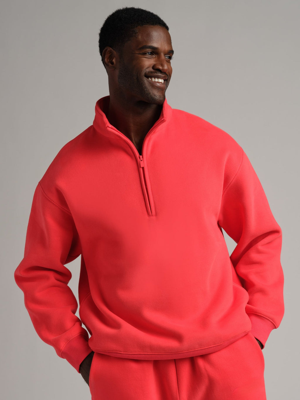 Basic Quarter Zip Mock Neck