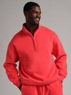 Basic Quarter Zip Mock Neck