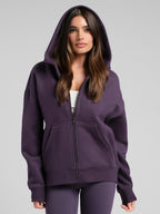 Basic Crop Zip Hoodie