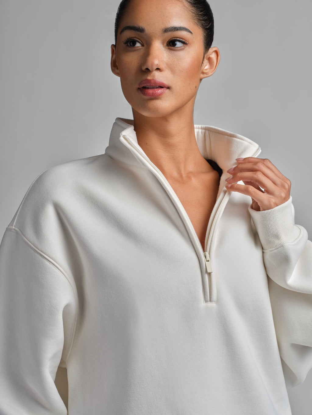 Basic Quarter Zip Mock Neck
