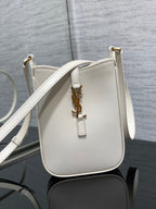 YSL Le 5 A 7 Mini White Bag - 13x20x4cm