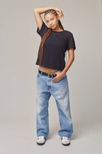 Carmen Mesh Cropped Tee