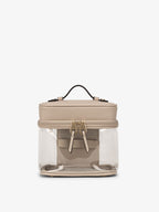 Clear Train Case with Top Compartment