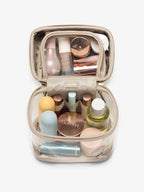 Clear Train Case with Top Compartment