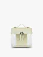 Clear Train Case with Top Compartment