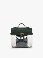 Clear Train Case with Top Compartment