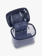 Clear Train Case with Top Compartment