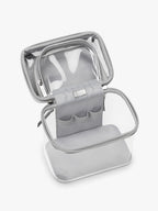 Clear Train Case with Top Compartment