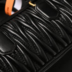 Miu Miu Black Matelassé Leather Top Handle Bag