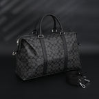 Coach Metropolitan Duffel Bag in Signature Black Canvas