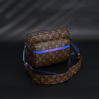 Louis Vuitton Trio Messenger Bag – Monogram Canvas with Blue Strap