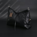 Louis Vuitton Black Mahina Leather Hobo Shoulder Bag