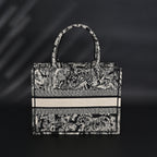 Dior Book Tote Bag – Black Toile de Jouy Embroidery