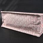 Christian Dior Large Book Tote – Pink Oblique Embroidery