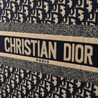 Christian Dior Large Book Tote – Blue Oblique Embroidery
