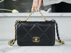 Chanel 19 WOC Wallet On Chain AP0957 BLACK Flap Bag