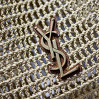 SAINT LAURENT YSL Raffia tote Bag