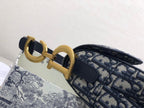 Dior medium Saddle bag with Strap blue oblique