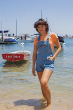 Alma Overall Denim Shorts